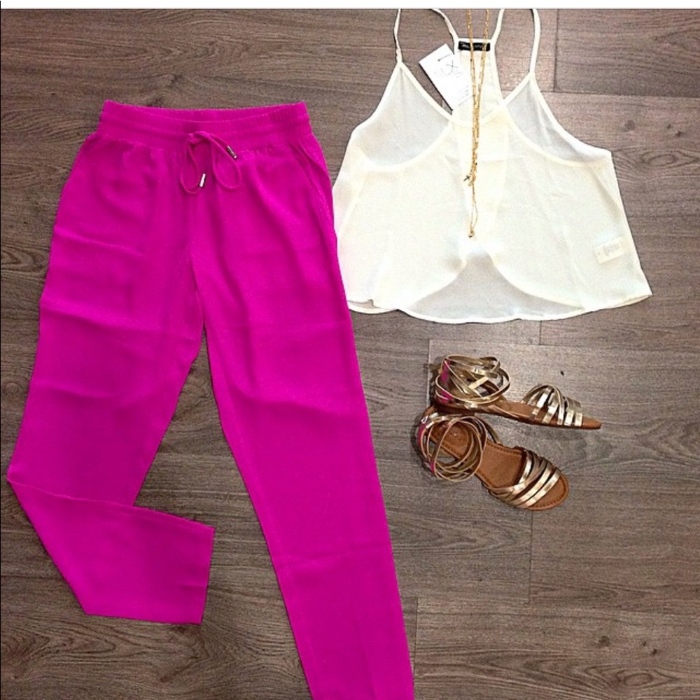 Fuchsia jogger pants